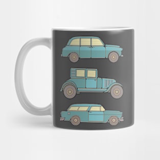 Blue Vintage Cars Mug